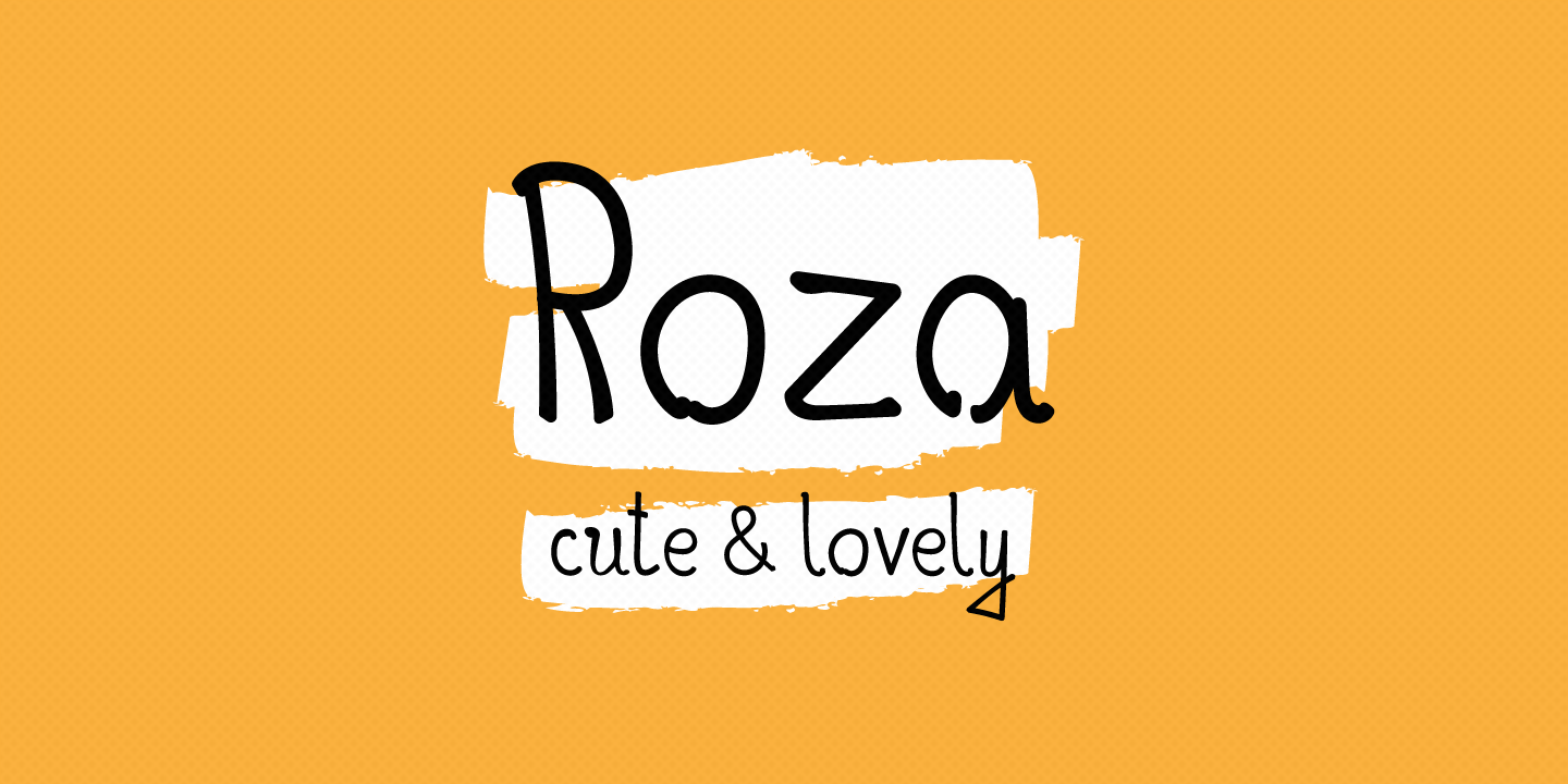 Beispiel einer Roza-Schriftart